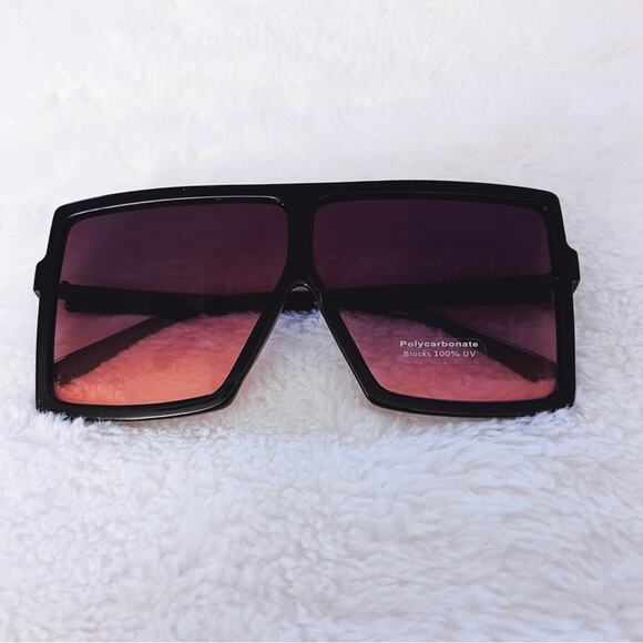 Stylens Accessories - Ivonne Black & Pink Oversized Square Sunglasses